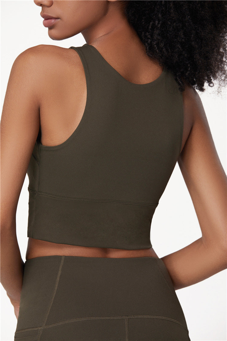 High-Impact Sports Bra - Supportive Yoga Top with Side Coverage for Running