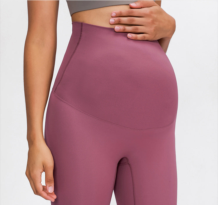 Brushed Naked Feel Leggings High Waist Maternity Yoga Capris Wearable
