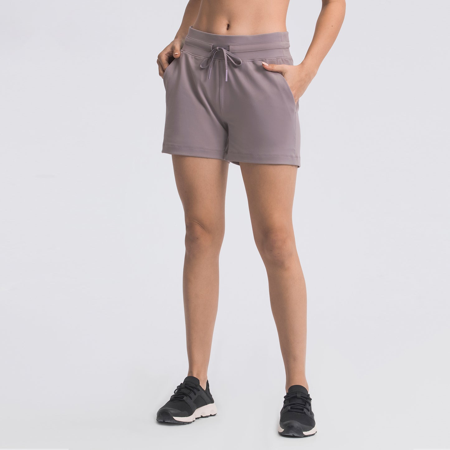 Drawstring Yoga Shorts Women Outdoor Casual 3 Inch Workout Running Shorts