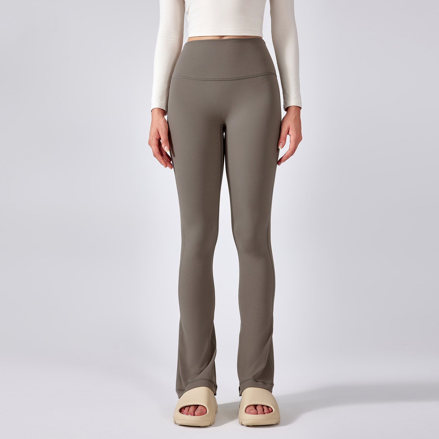 High Waist Seamless Yoga Pants Women Naked Feel Flared Leg Workout Trousers