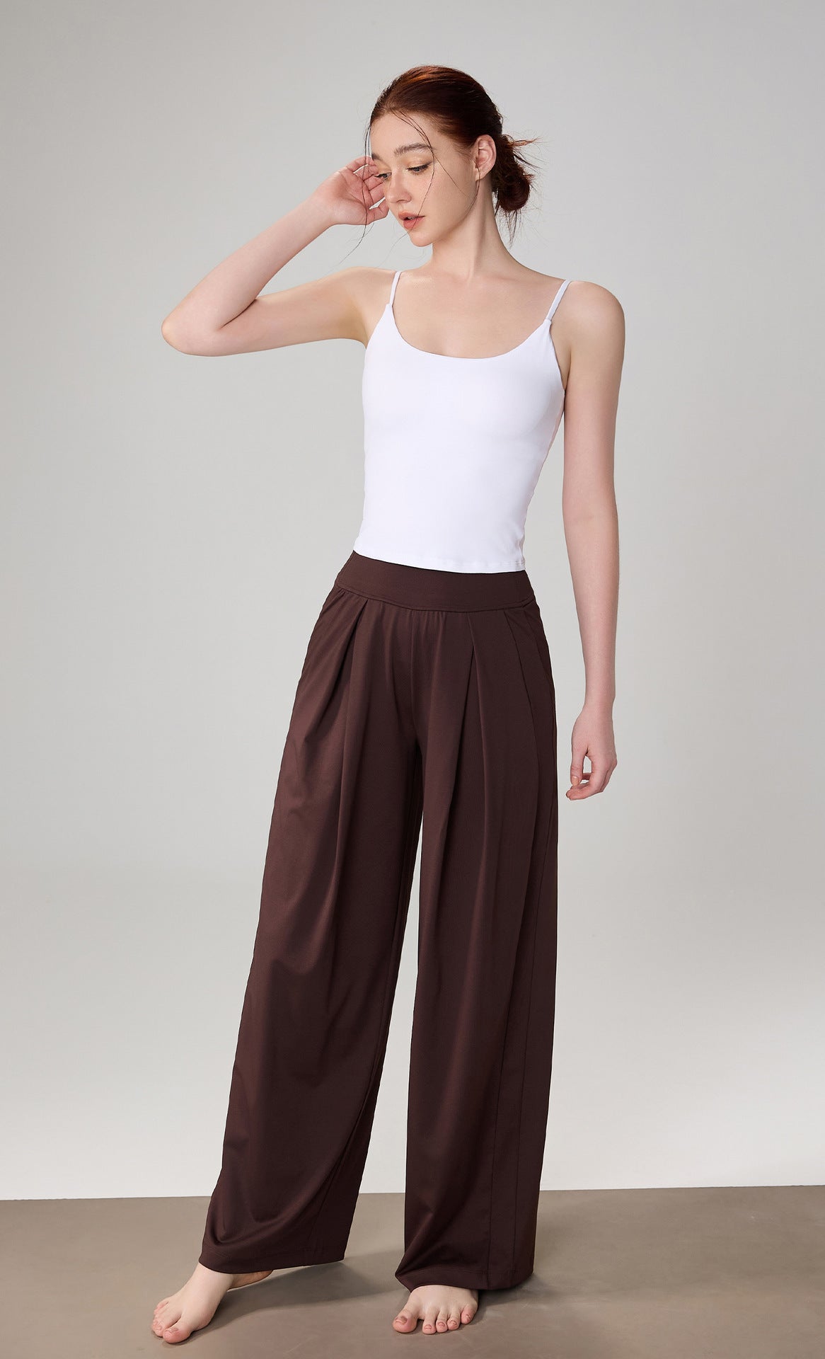 Loose Fit Yoga Pants Women High Waist Flared Trousers Breathable Workout