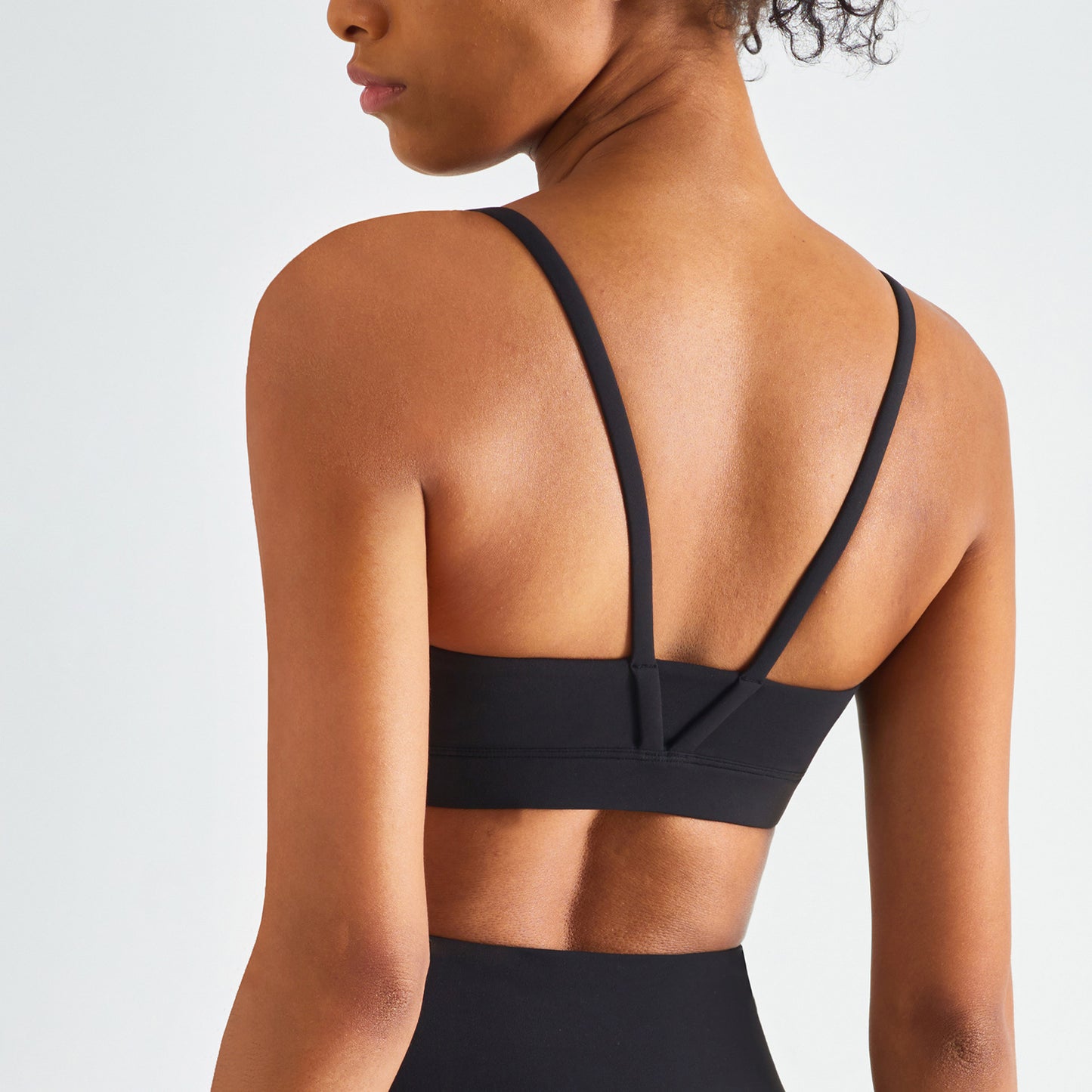 Luxury Lycra Yoga Tank Women Brushed Back Sports Bra Slim Strap Workout Top