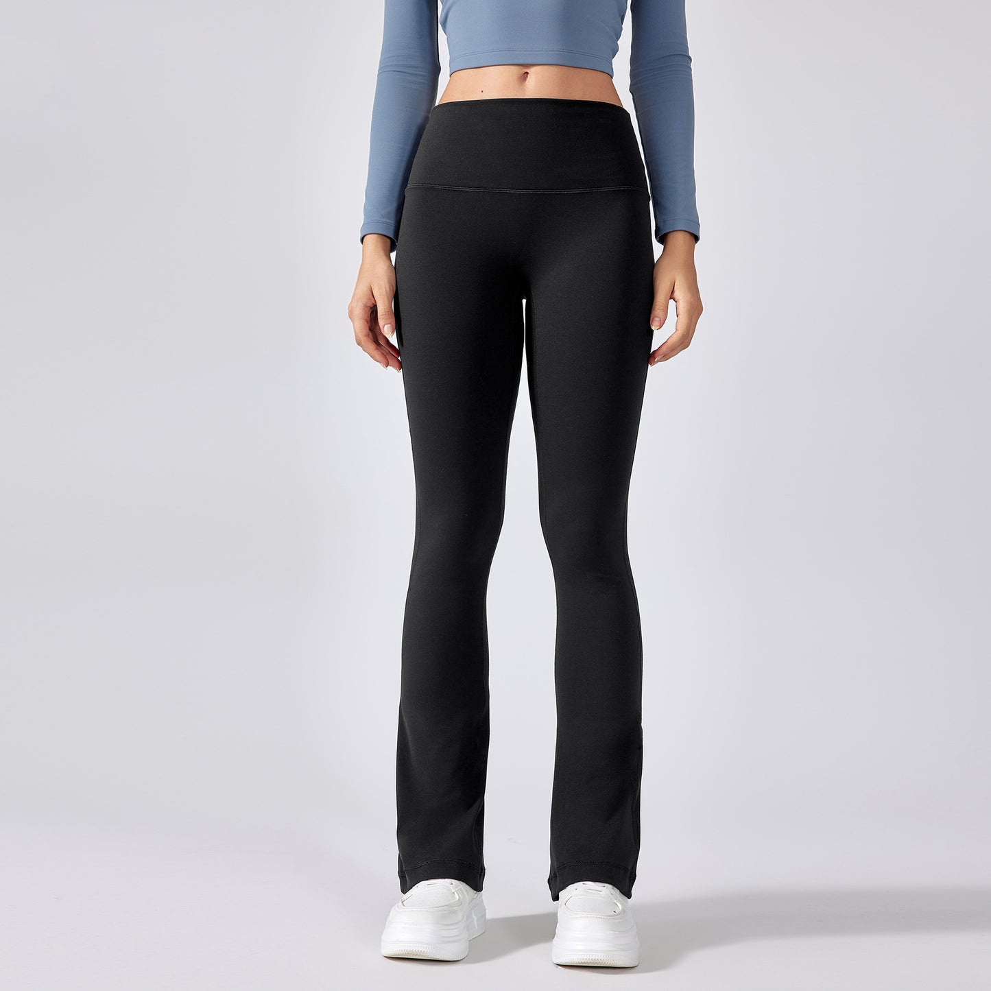 High Waist Seamless Yoga Pants Women Naked Feel Flared Leg Workout Trousers