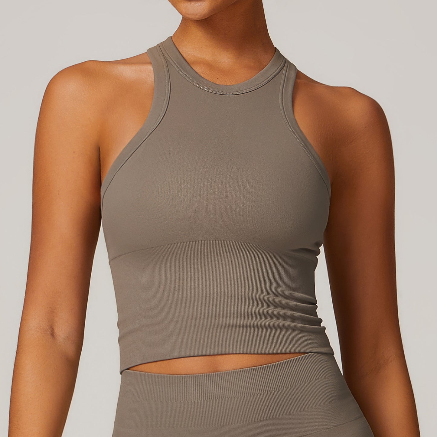 Seamless Slim Racerback Yoga Vest Women's Sports Top