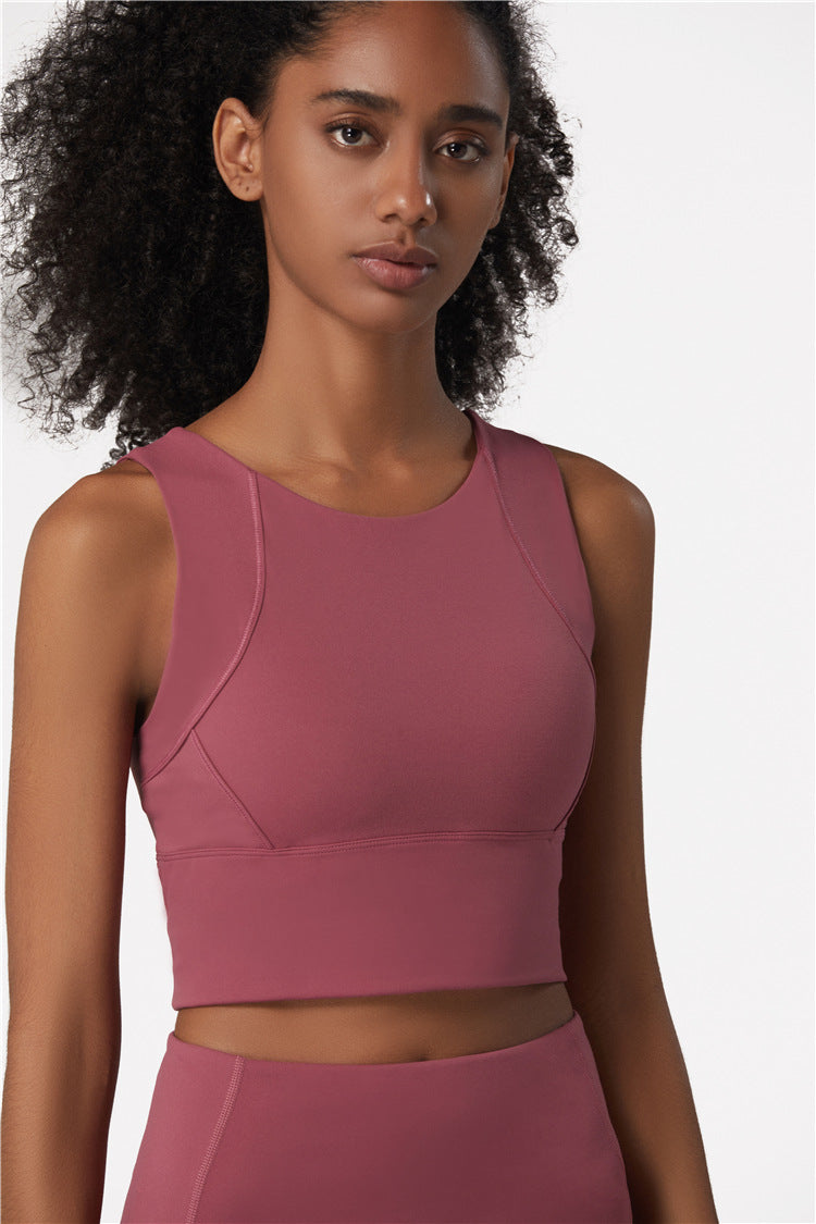 High-Impact Sports Bra - Supportive Yoga Top with Side Coverage for Running