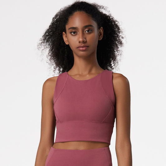 High-Impact Sports Bra - Supportive Yoga Top with Side Coverage for Running