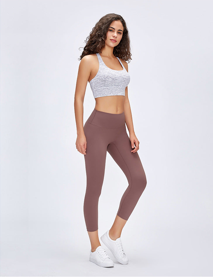 Seamless Yoga Capris High Waist Booty Lifting Workout Leggings Women