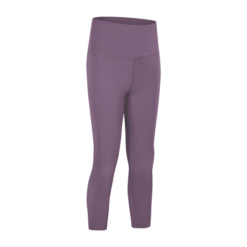 Double Brushed Yoga Capris High Waist Quick Dry Running Workout Pants