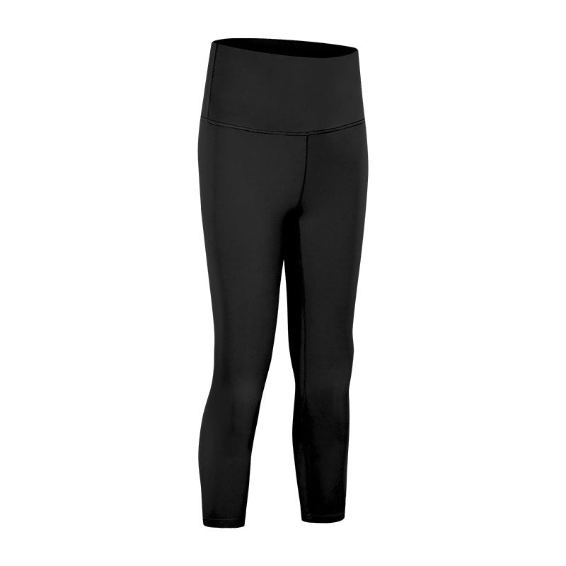 Double Brushed Yoga Capris High Waist Quick Dry Running Workout Pants