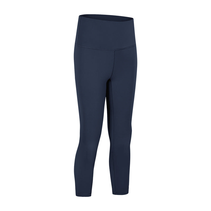 Double Brushed Yoga Capris High Waist Quick Dry Running Workout Pants