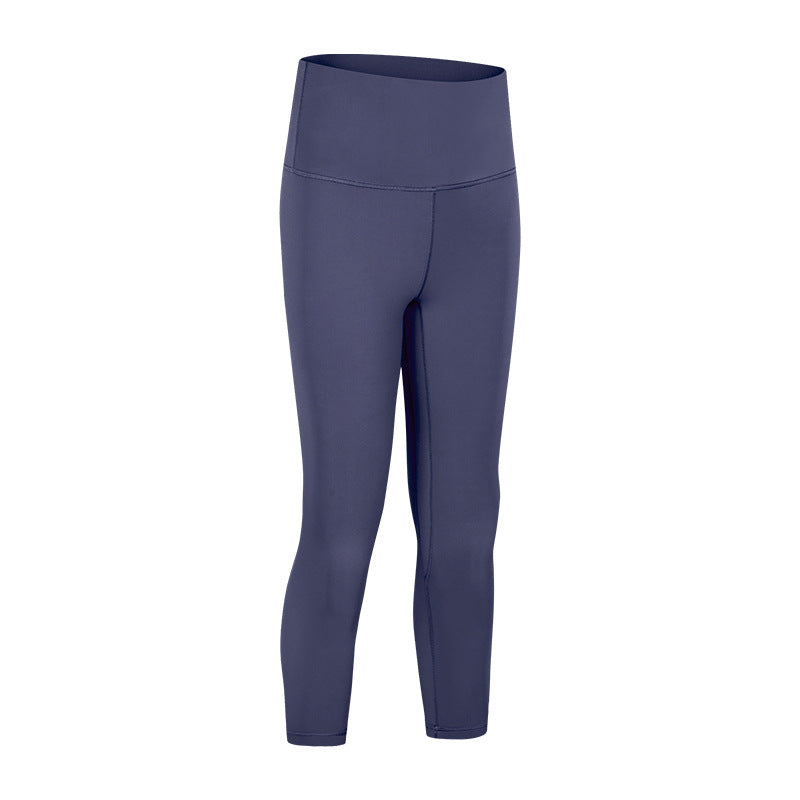 Double Brushed Yoga Capris High Waist Quick Dry Running Workout Pants