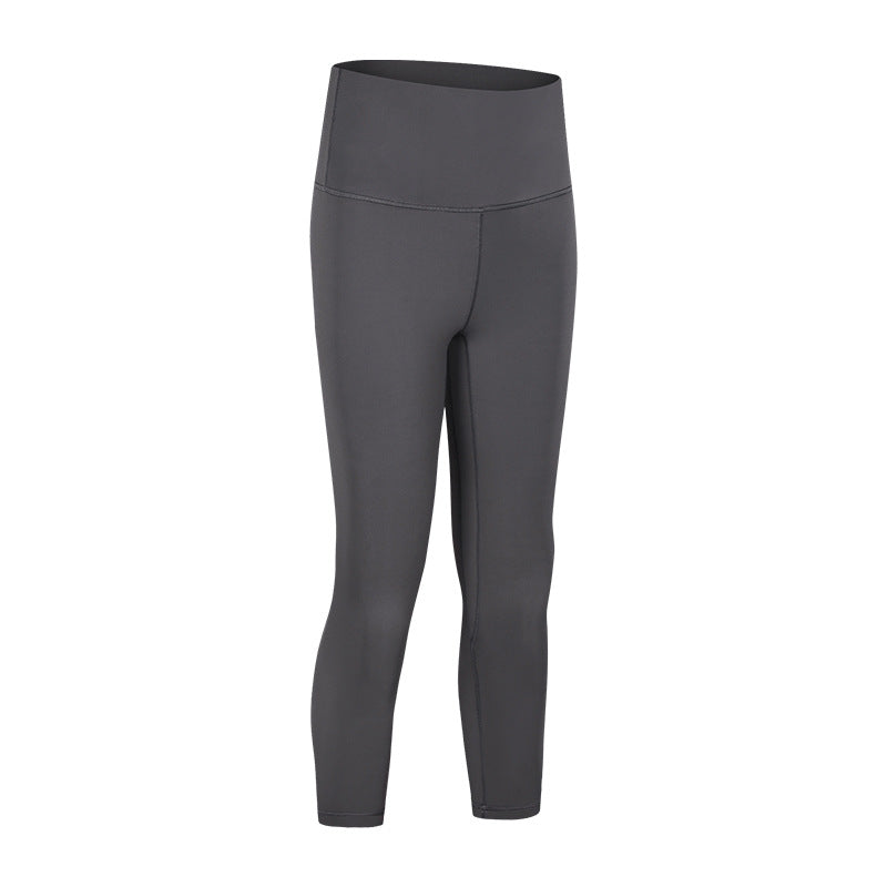 Double Brushed Yoga Capris High Waist Quick Dry Running Workout Pants