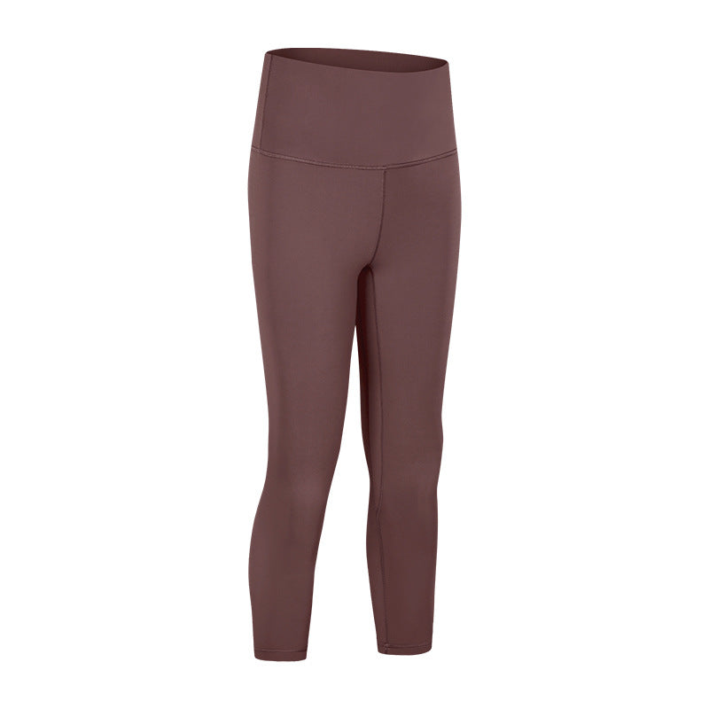 Double Brushed Yoga Capris High Waist Quick Dry Running Workout Pants