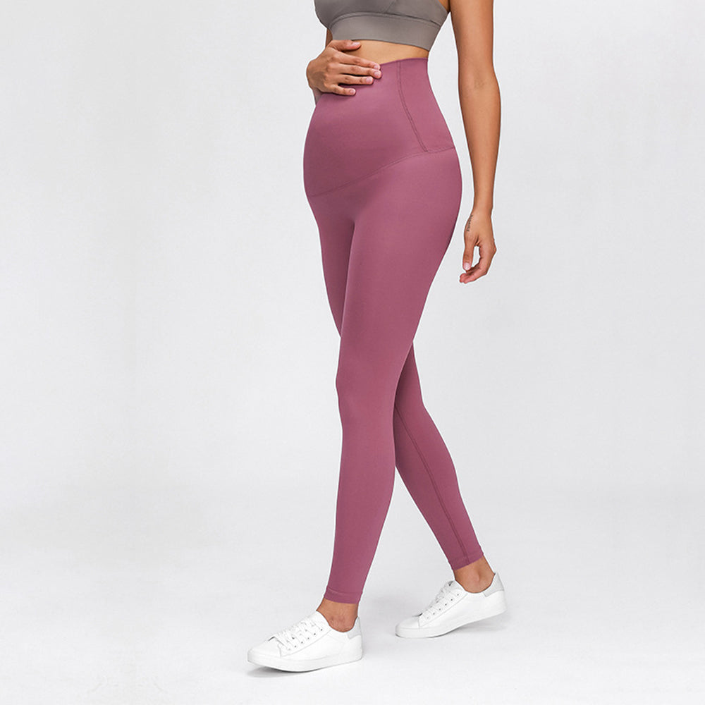 Brushed Naked Feel Leggings High Waist Maternity Yoga Capris Wearable