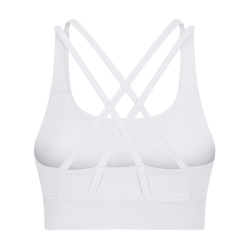 Shockproof Sports Bra Women Crisscross Back Running Yoga Workout Top