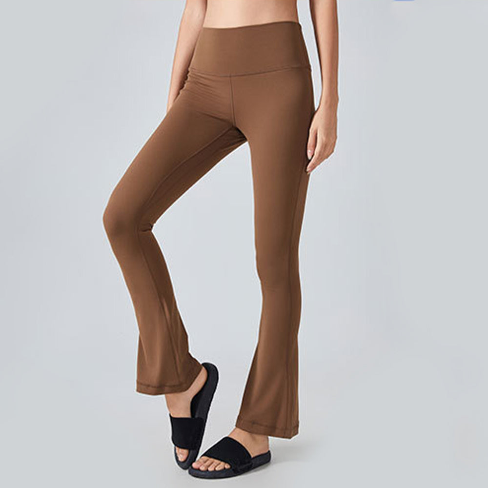 High Waist Booty Yoga Pants Women Tummy Control Wide Leg Workout Trousers
