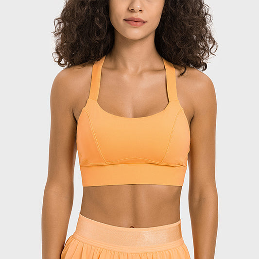 Seamless Shockproof Sports Bra Women Lift Support Side Smoothing Top