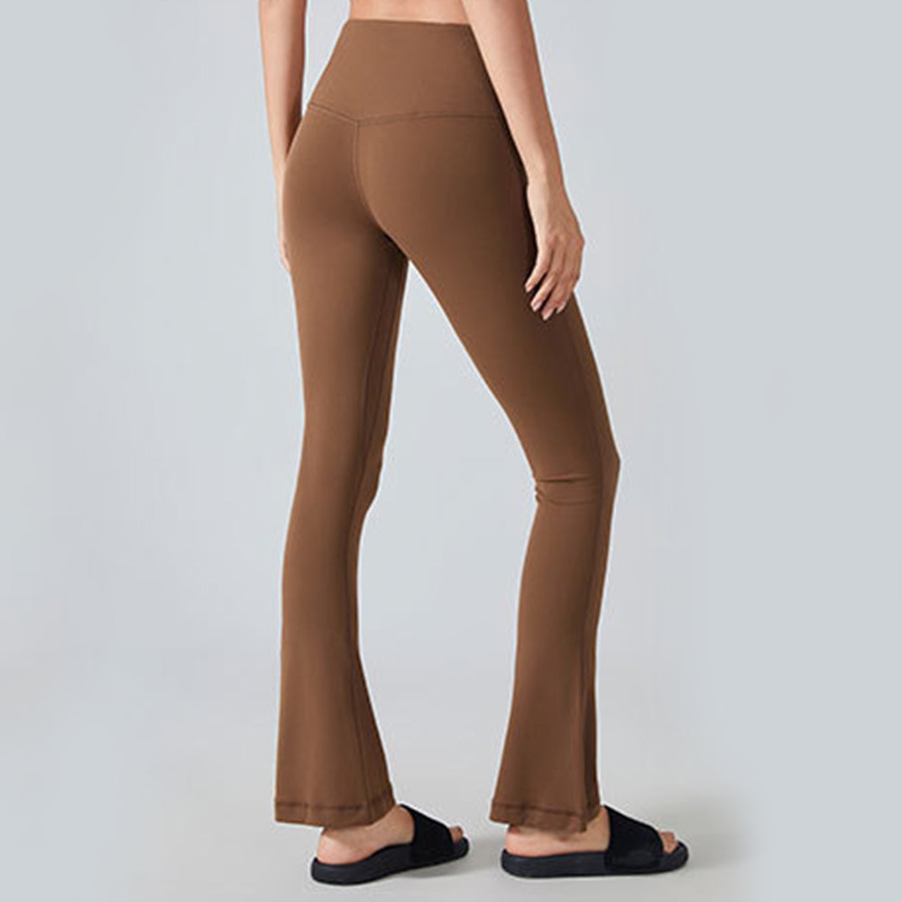 High Waist Booty Yoga Pants Women Tummy Control Wide Leg Workout Trousers