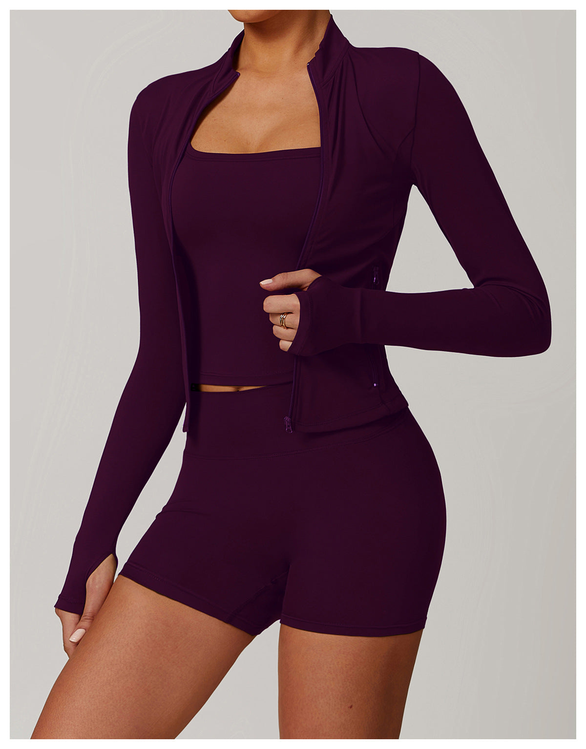 Zipper Long Sleeve Yoga Jacket Women's Quick-Dry Sports Top