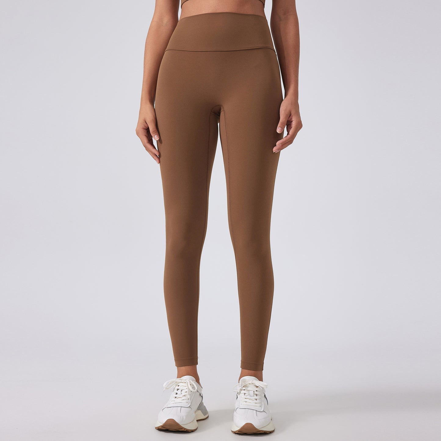 High Waist No Front Seam Yoga Pants Cargo Pocket Biking Running Workout Trousers