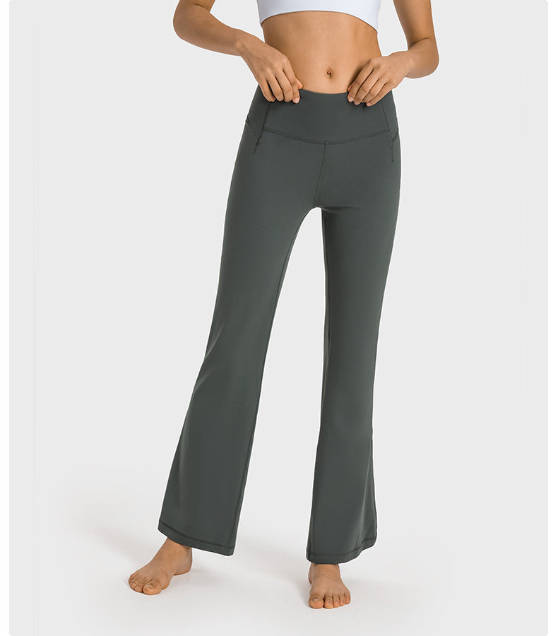 Naked Feel Wide Leg Pants Slimming Workout Trousers Women