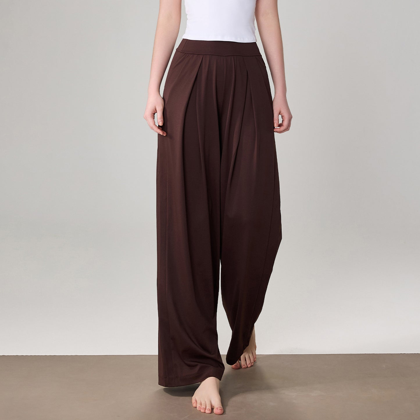 Loose Fit Yoga Pants Women High Waist Flared Trousers Breathable Workout