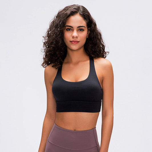 Shockproof Sports Bra Women Crisscross Back Running Yoga Workout Top