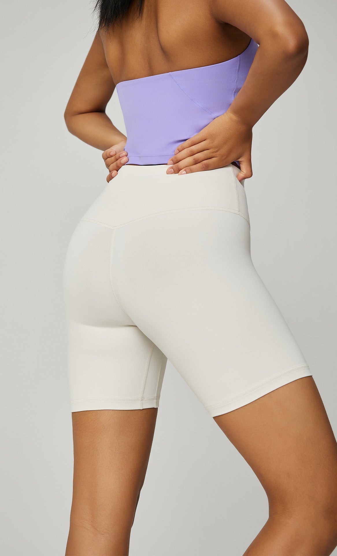Double Brushed Yoga Shorts Women 3 Inch Workout Shorts Peach Booty Gym Shorts