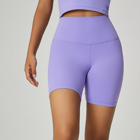 Double Brushed Yoga Shorts Women 3 Inch Workout Shorts Peach Booty Gym Shorts