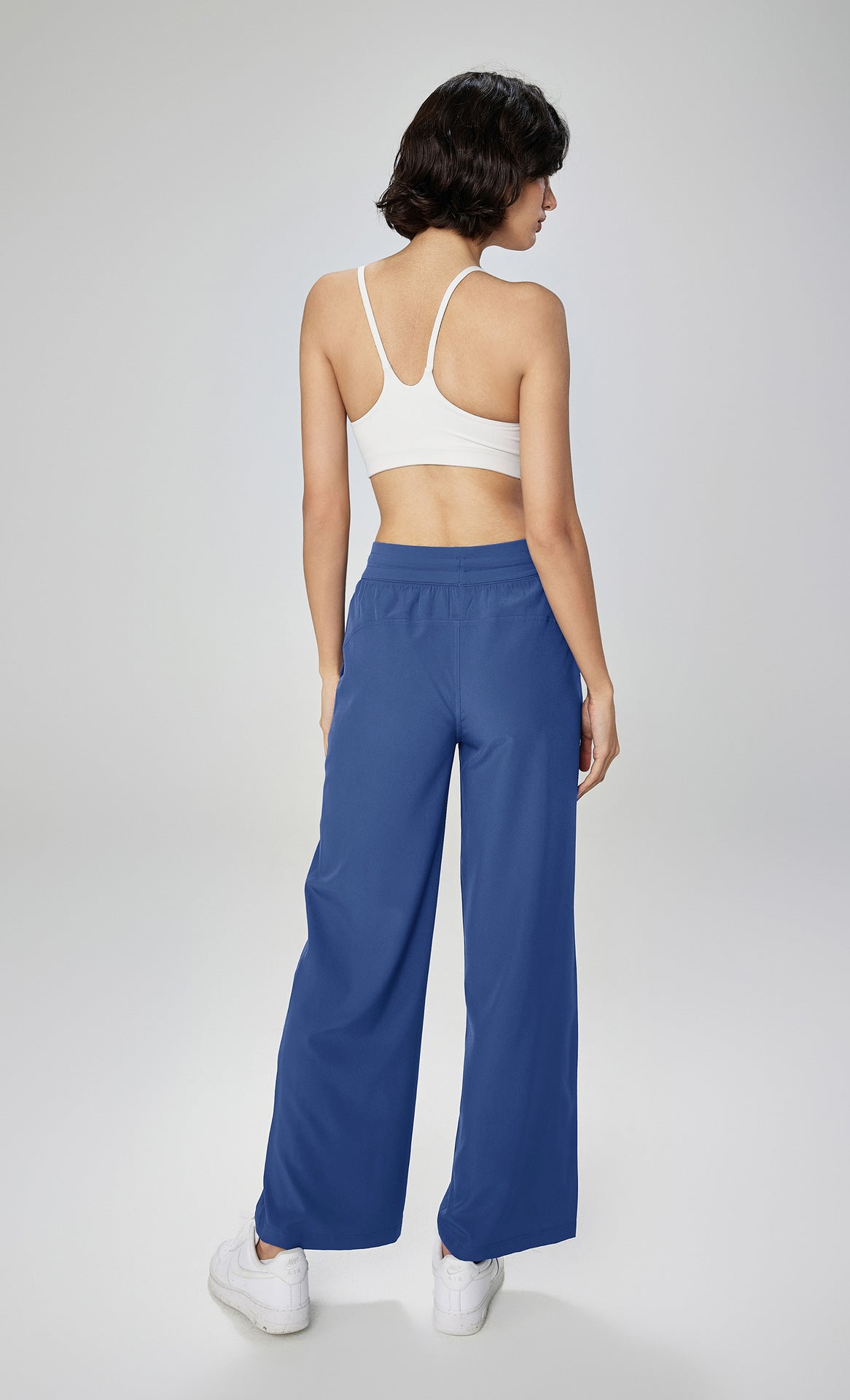 Cooling Sun Yoga Pants - High Waist Drawstring Wide Leg Workout Trousers