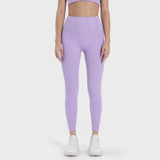 Seamless Yoga Pants High Waist Booty Lifting Side Pocket Workout