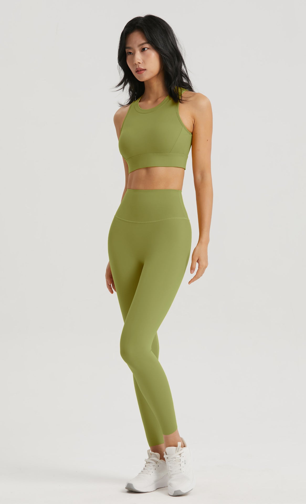 Lycra Jelly Waistband Yoga Pants Women High Waist Tummy Control Workout Leggings