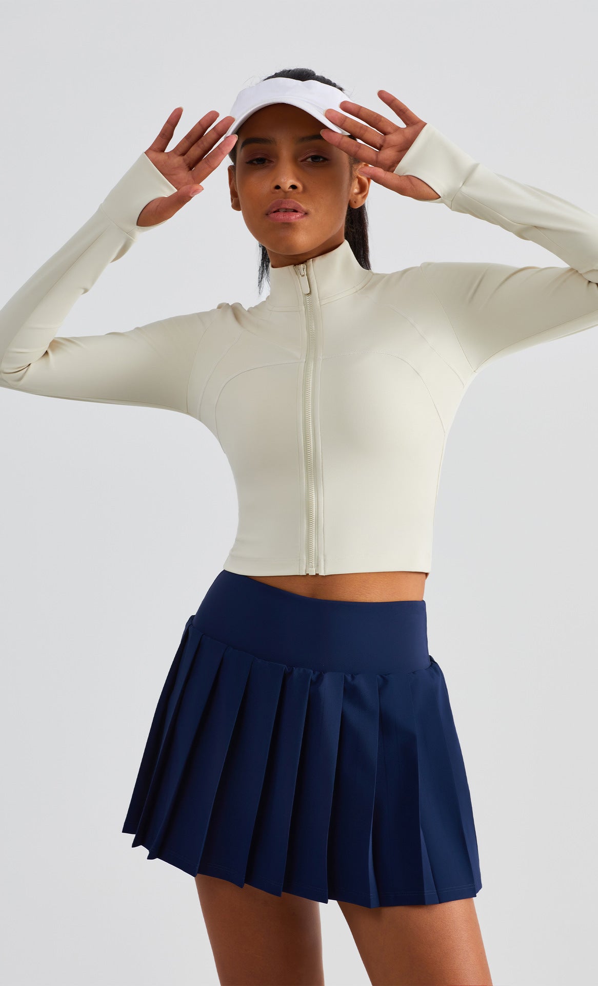Stretchy Stand Collar Yoga Jacket Women Zippered Workout Top Running Training Wear