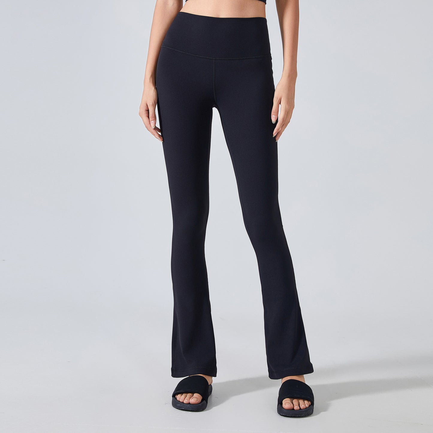High Waist Booty Yoga Pants Women Tummy Control Wide Leg Workout Trousers