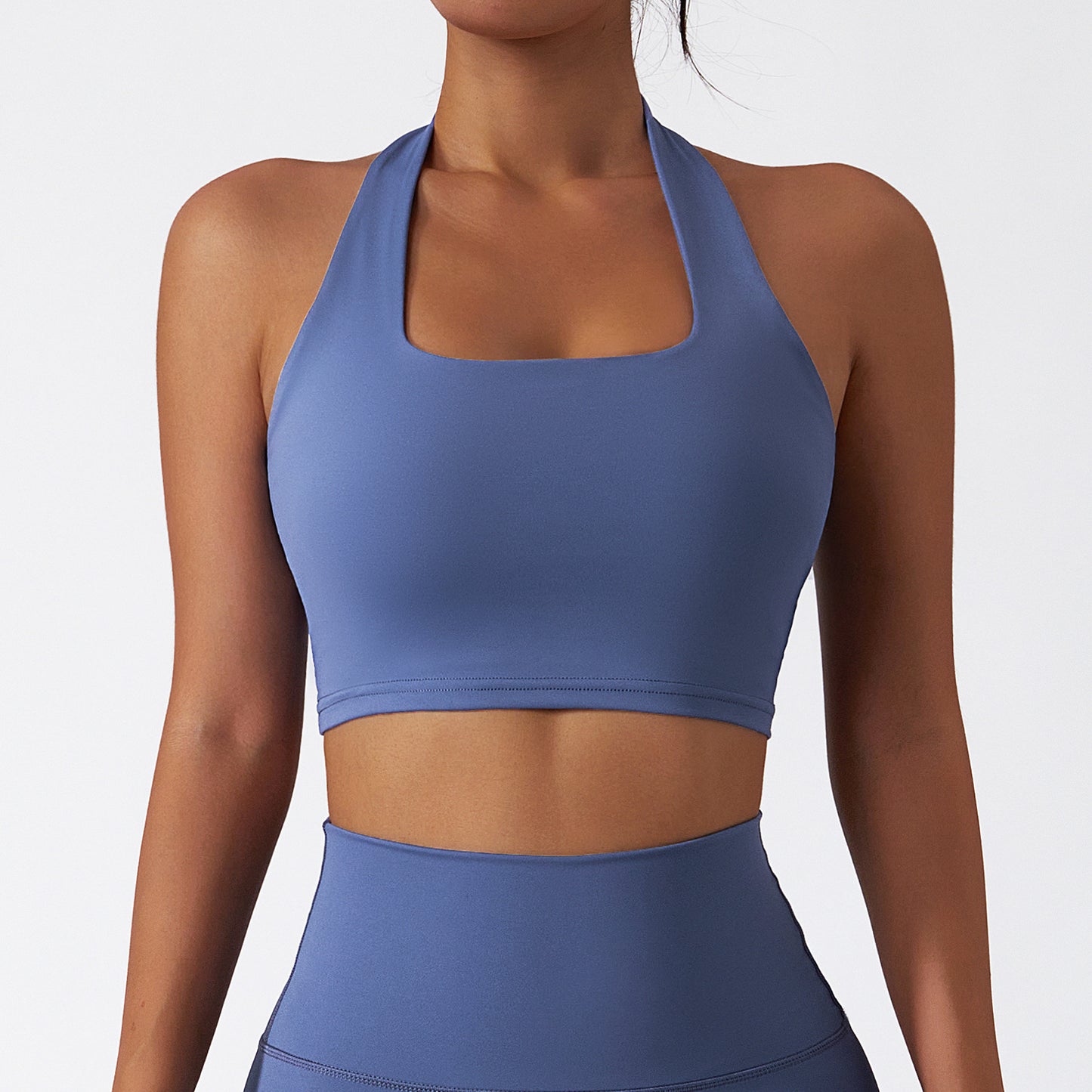 Halter Neck Sports Bra Quick Dry Shockproof Yoga Top Women