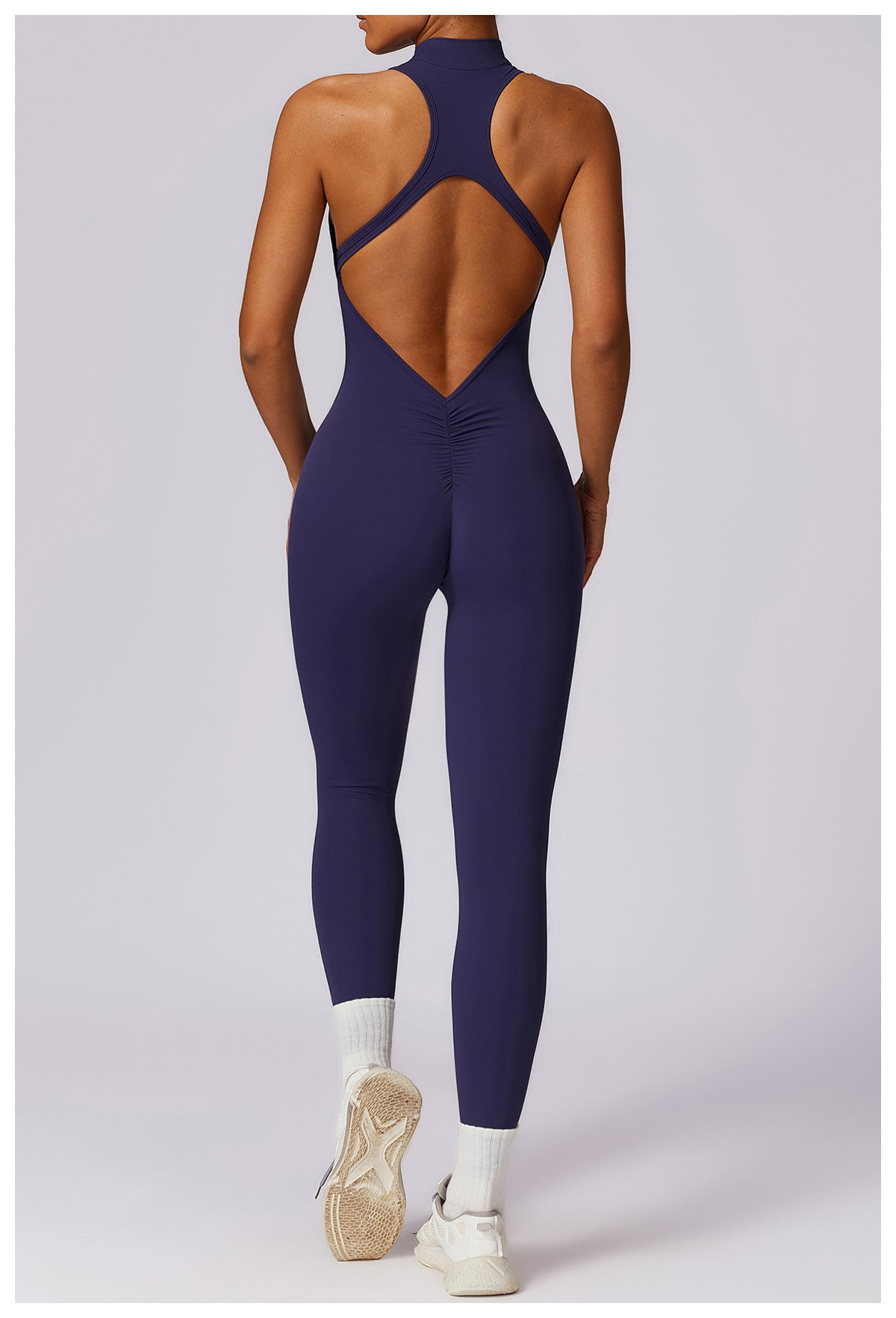 Seamless Zip Back Unitard Quick Dry High Intensity Workout Bodysuit