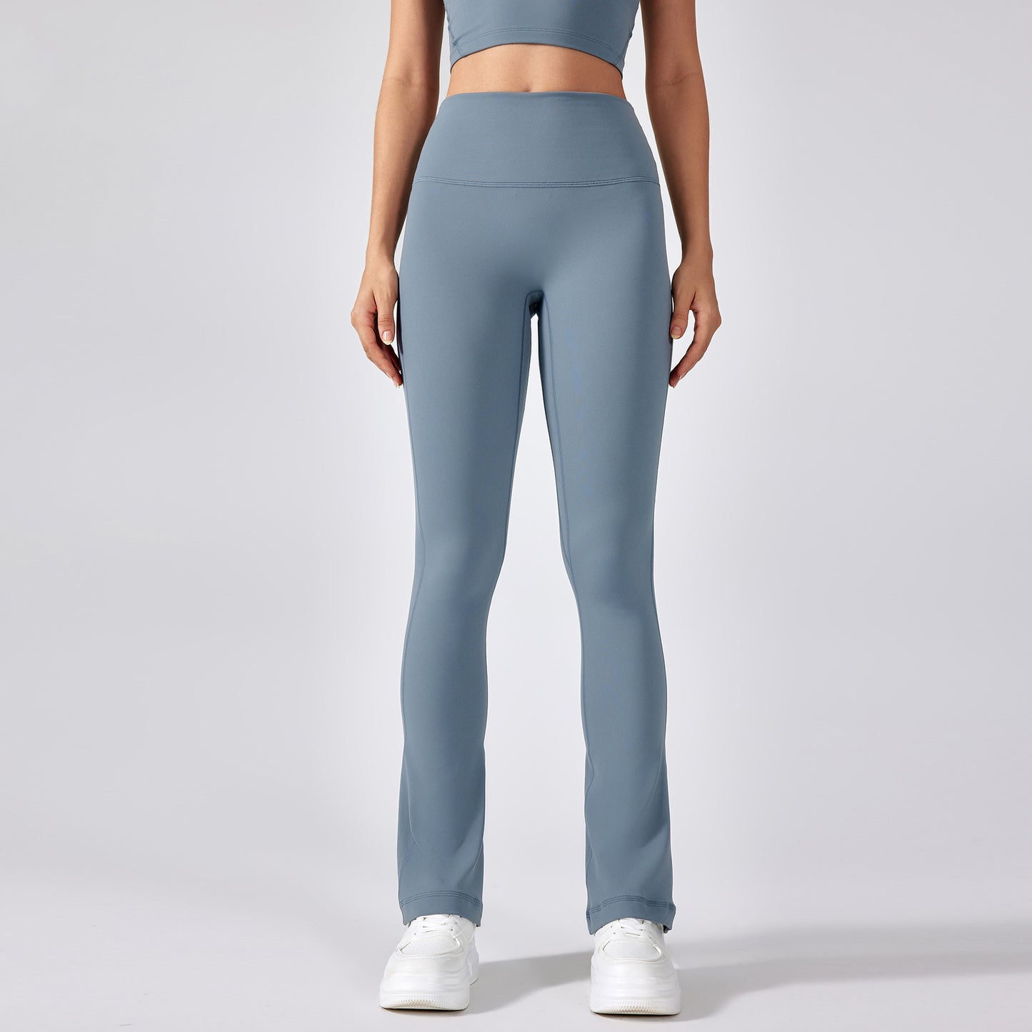 High Waist Seamless Yoga Pants Women Naked Feel Flared Leg Workout Trousers