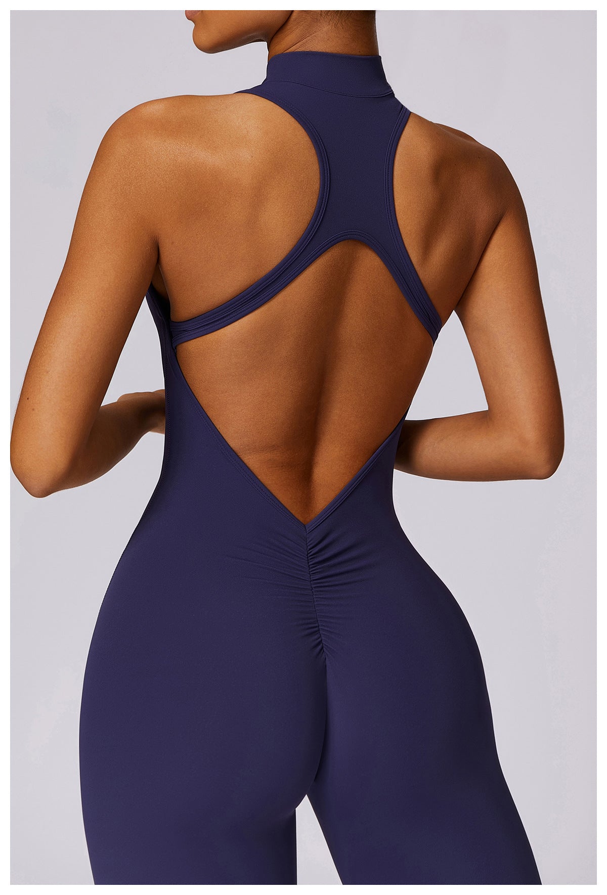 Seamless Zip Back Unitard Quick Dry High Intensity Workout Bodysuit