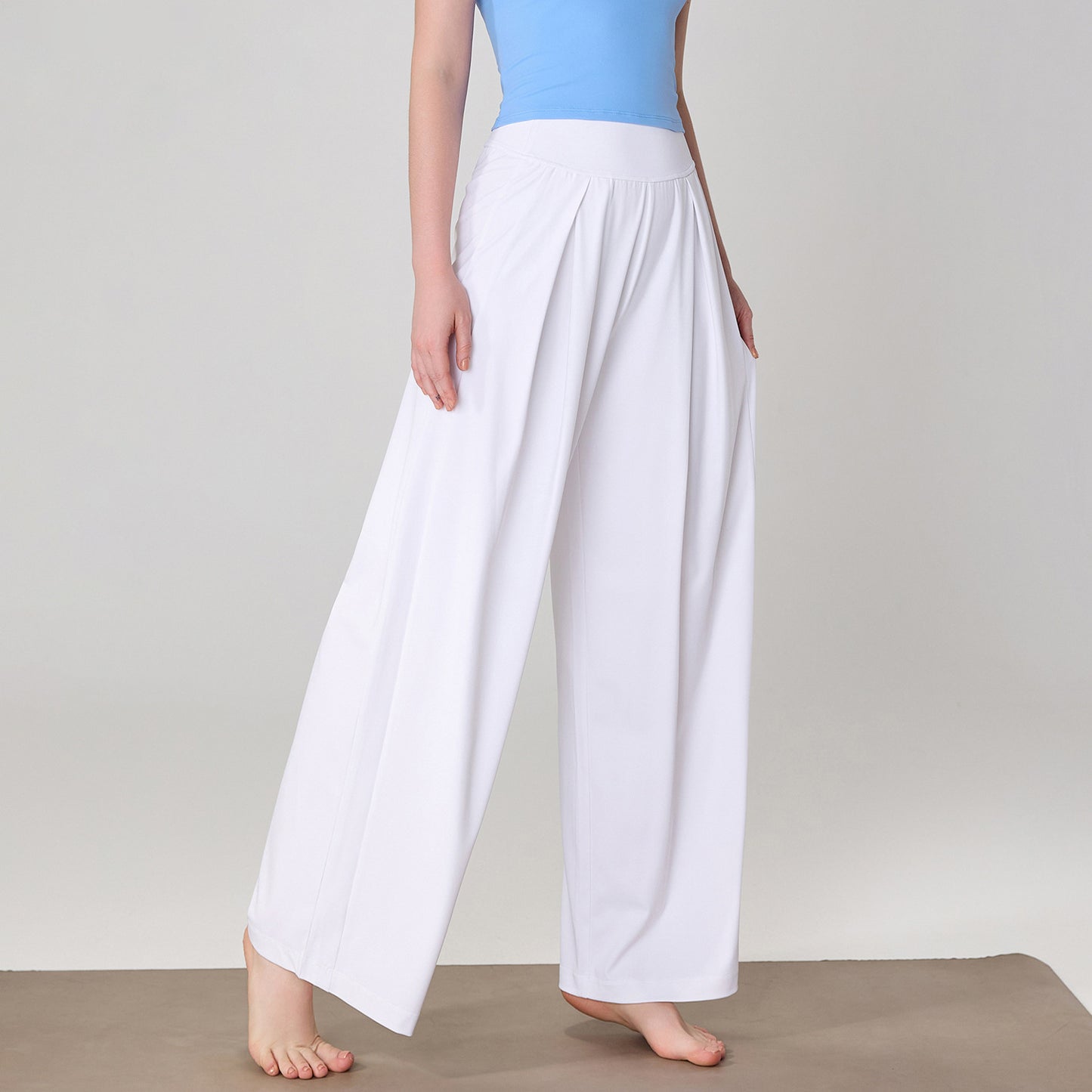 Loose Fit Yoga Pants Women High Waist Flared Trousers Breathable Workout