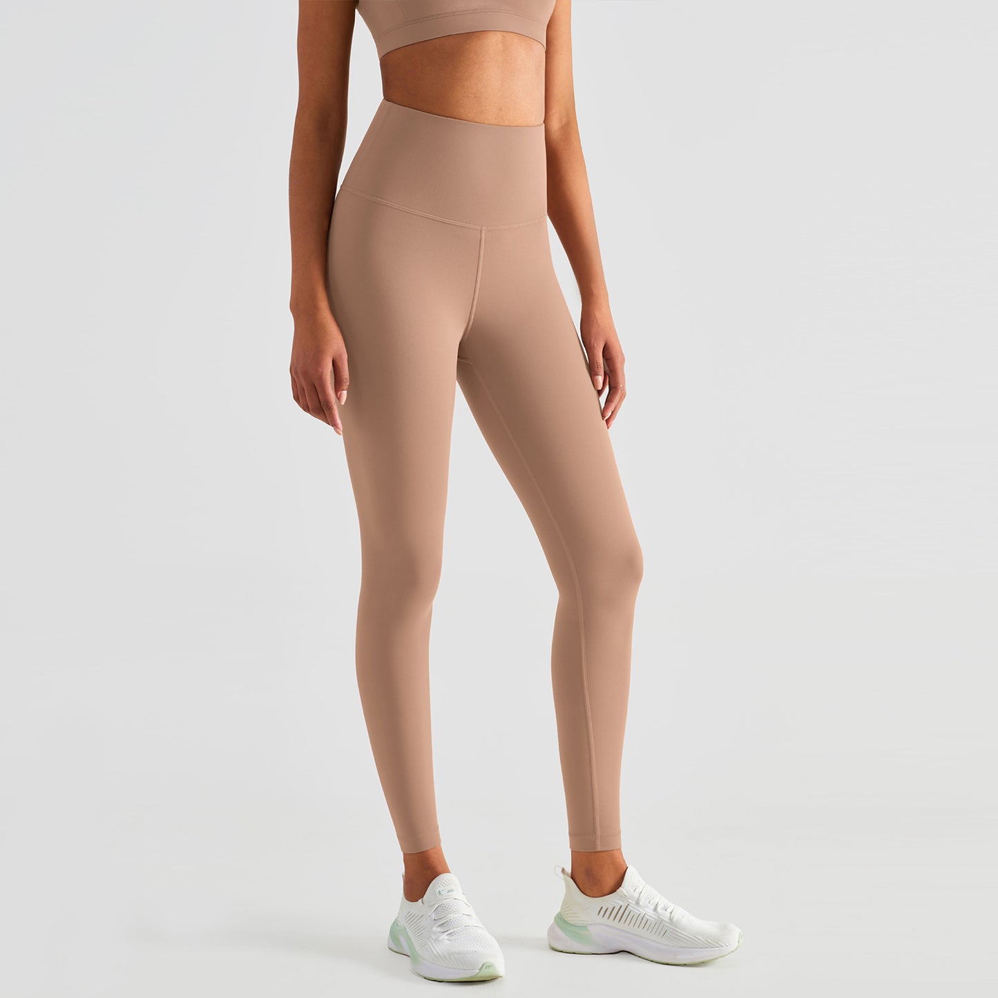 Luxury Nylon Lycra Booty Leggings High Waist Yoga Pants Double Brushed Naked Feel