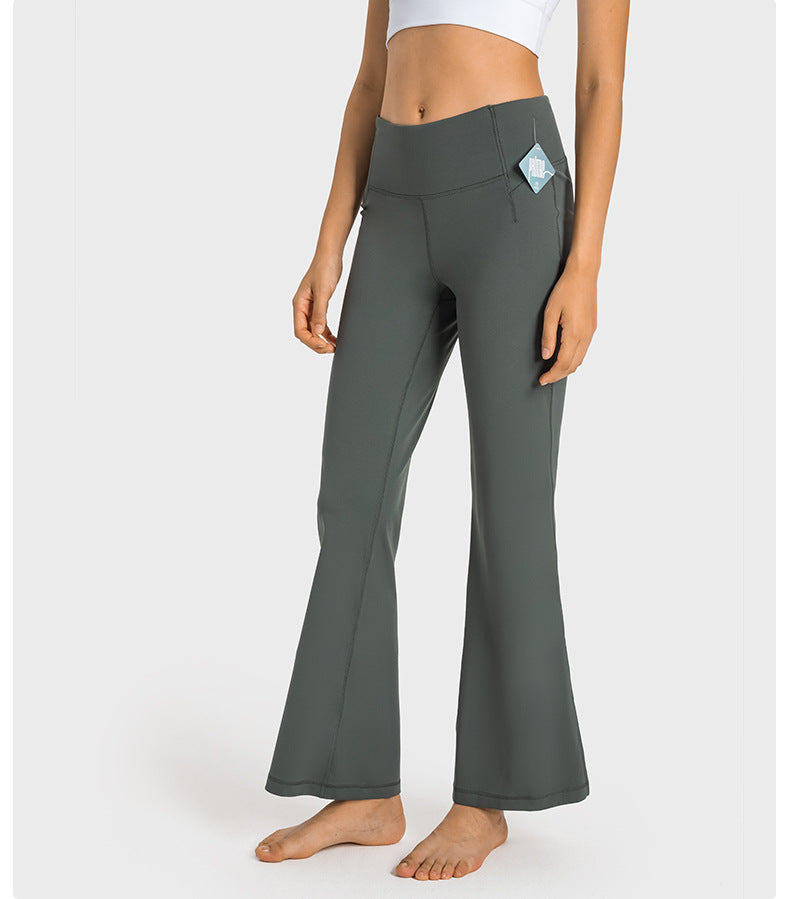 Naked Feel Wide Leg Pants Slimming Workout Trousers Women