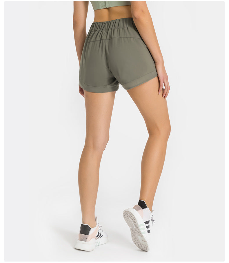 Naked Feel Yoga Shorts Women Breathable Quick Dry Workout Outdoor Hot Pants