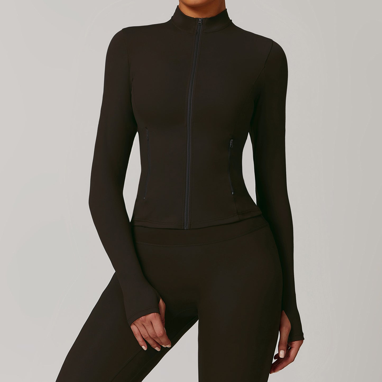 Zipper Long Sleeve Yoga Jacket Women's Quick-Dry Sports Top