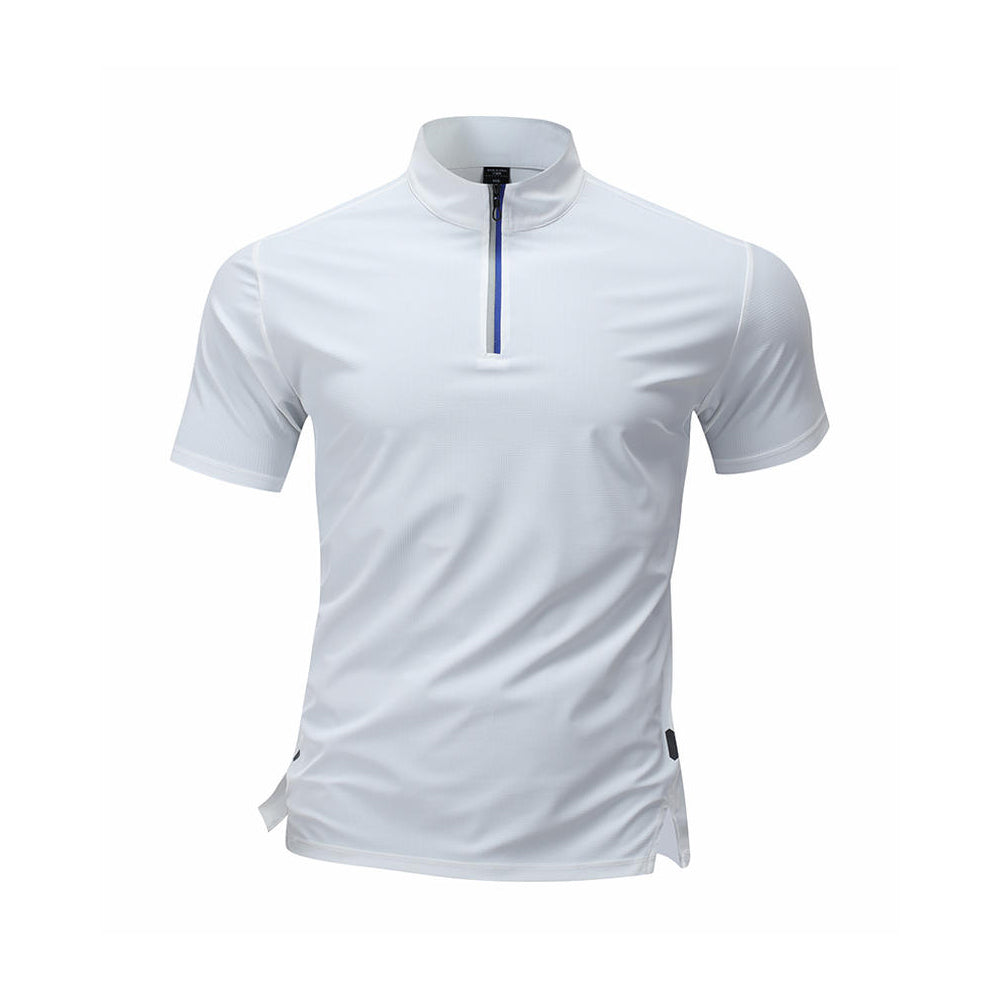 Half Zip Running Shirt Men's Stand Collar Workout Top Quick Dry